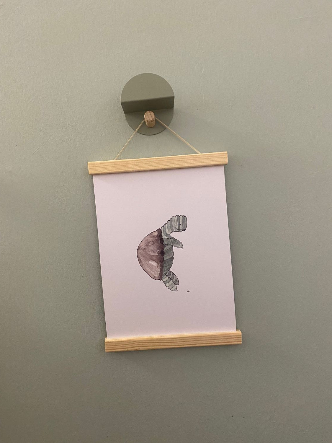 Kinder-Poster A4 "Schildkröte" inkl. Posterleisten (Holz)