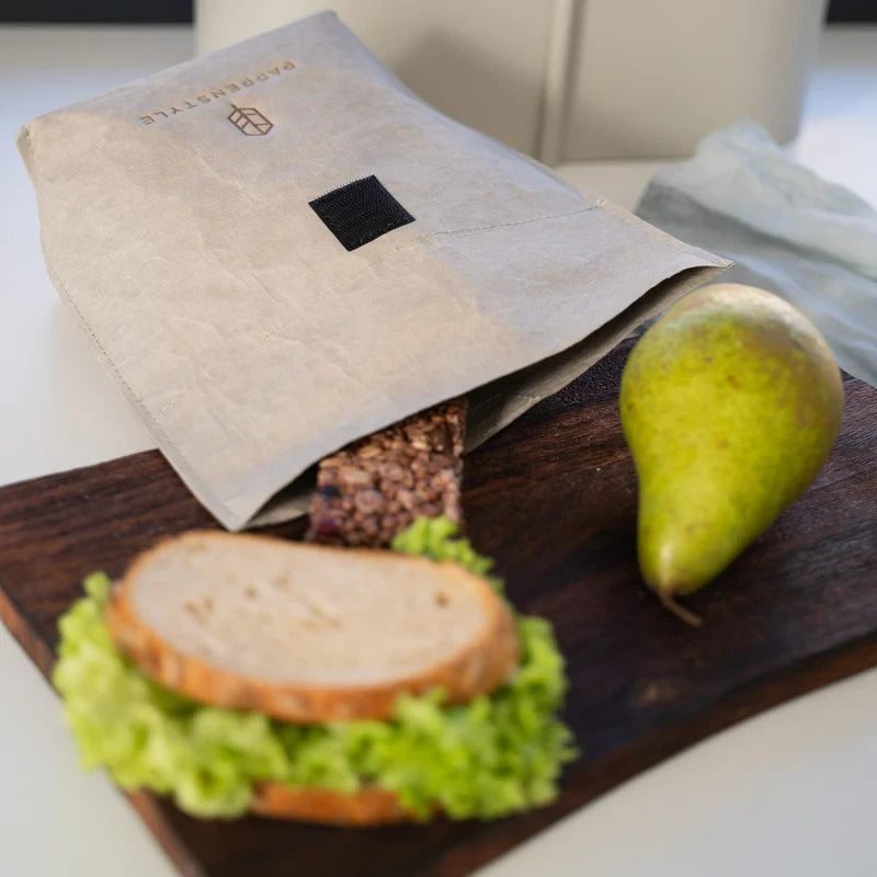 Lunchbag "Picnic" (Caramel/Light Grey/Rose) aus Papier