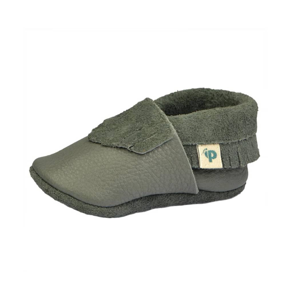 Baby & Kinder Krabbelschuhe "Mokassin" (Grau)