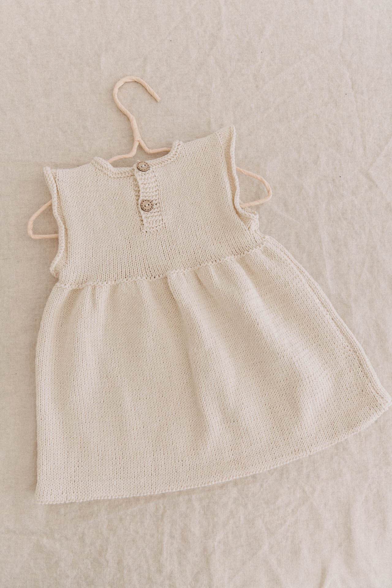 Greenmoonkids Strickkleid "GreenRosa" (Ecru)