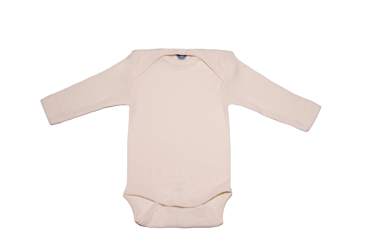 Cosilana Baby Langarm-Body Natur (Baumwolle-Wolle-Seide)