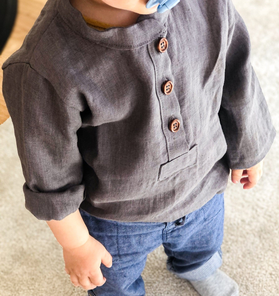 Hemd "Leinen" (Steingrau)