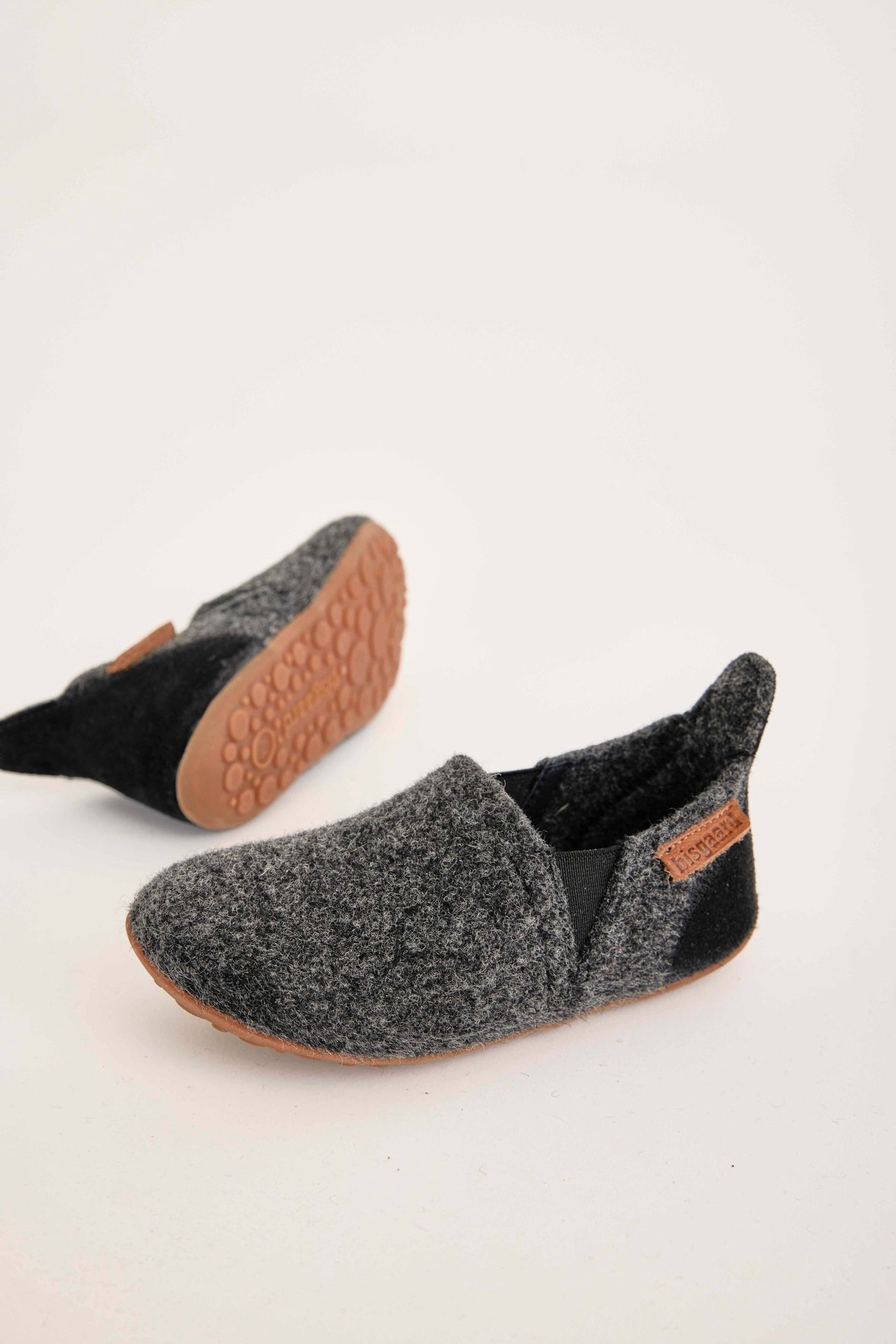 Bisgaard Kinder-Hausschuhe aus Filz (Anthrazit)