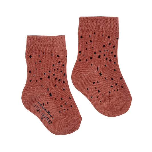 Baby Socken "Dots" (Canyon Clay) von Little Indians