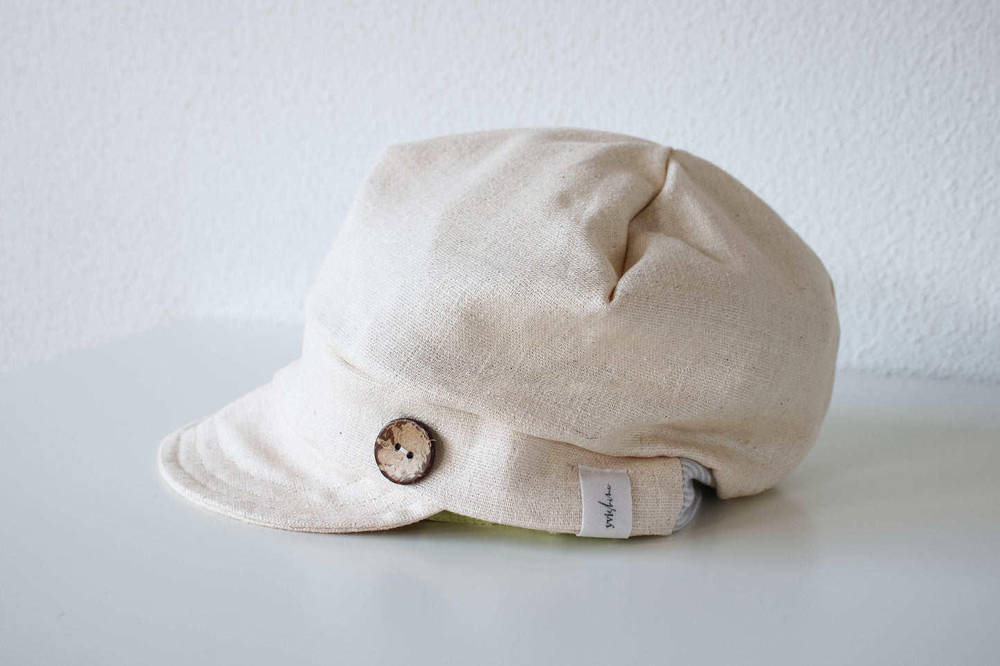Kids Schildkappe "Leinen" (Beige)