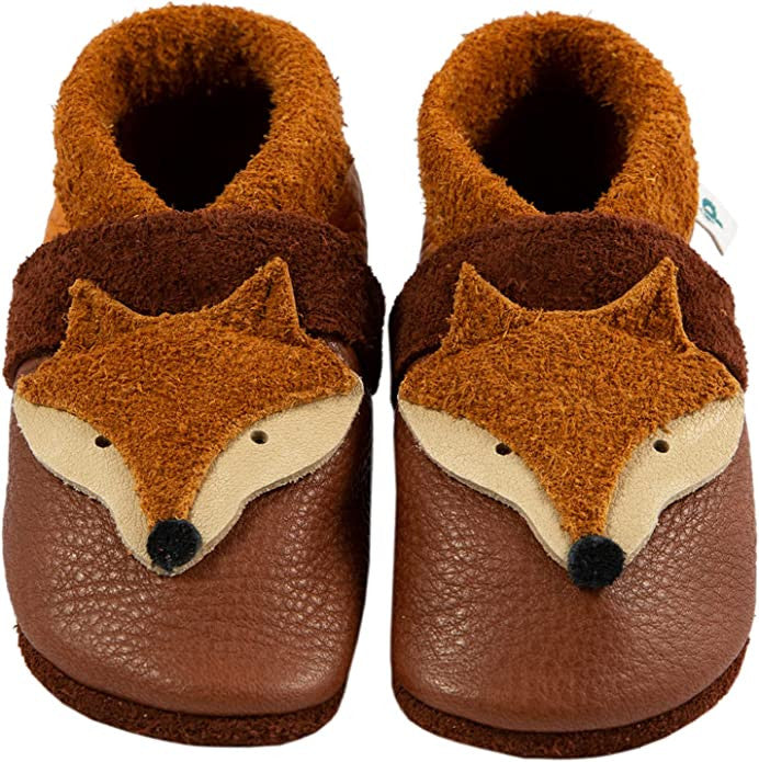 Baby & Kinder Krabbelschuhe "Fuchs" (Braun)