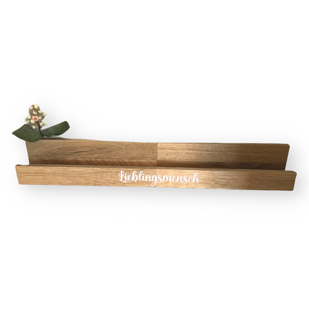 Bild- & Kartenaufsteller - lang "Lieblingsmensch"(Holz)