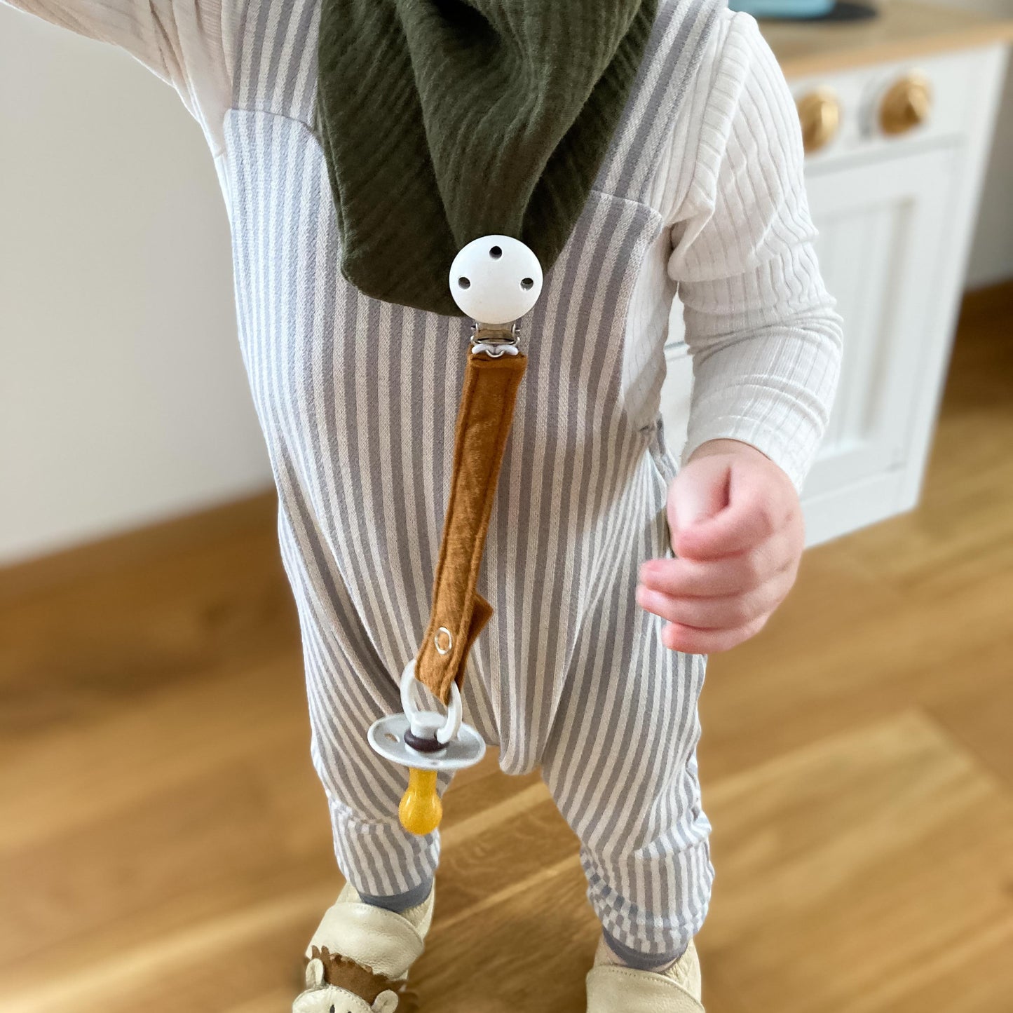 Stoffschnullerkette "Beige"