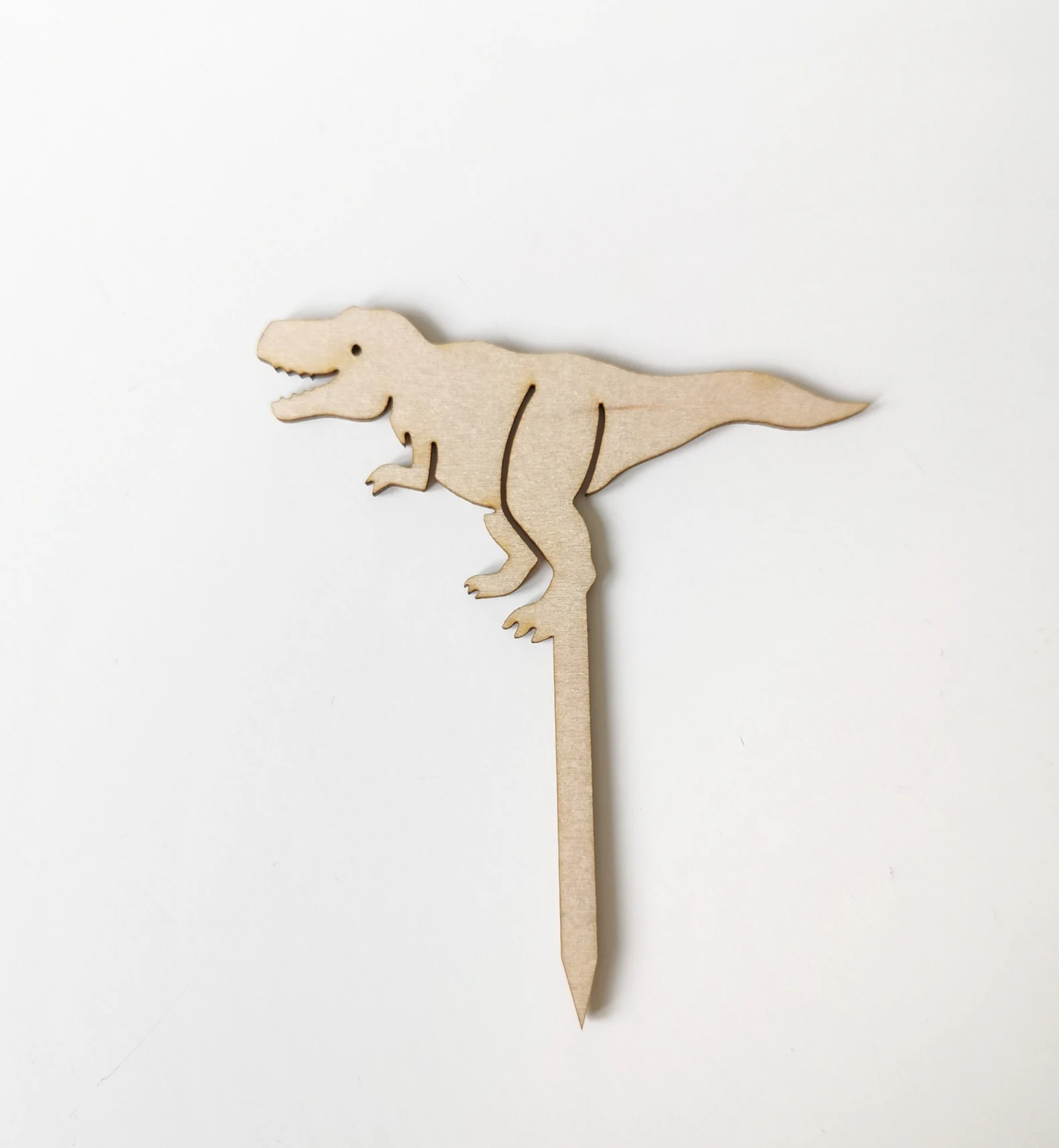 Cake-Topper "Dino-Deko" (natur/Holz)