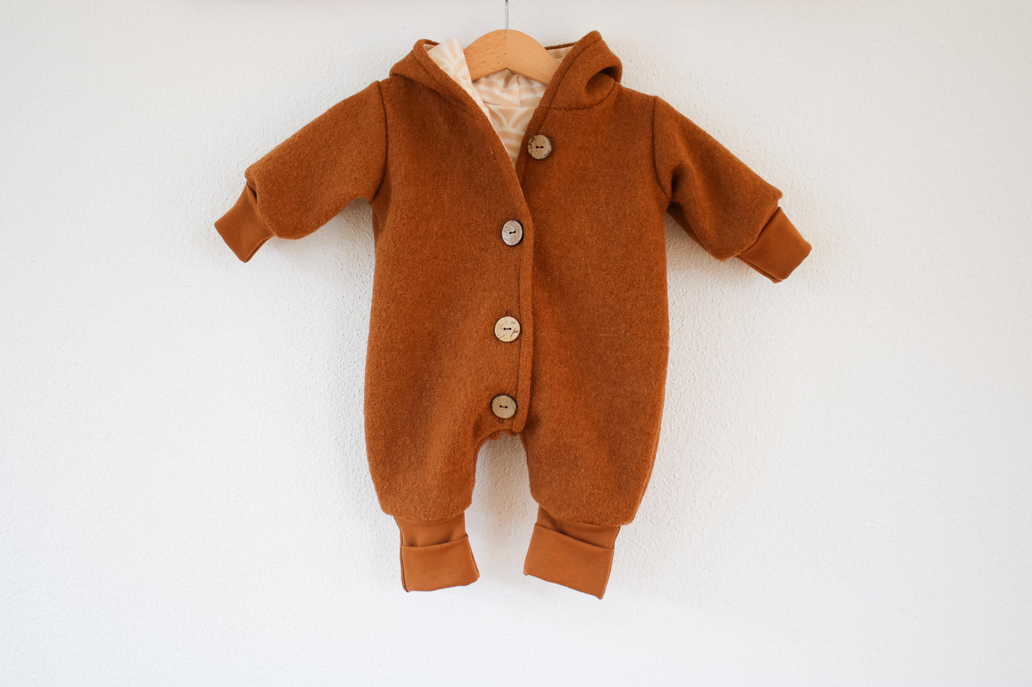 Wollwalk Overall"Jacquard" (Kupfer/Sand)