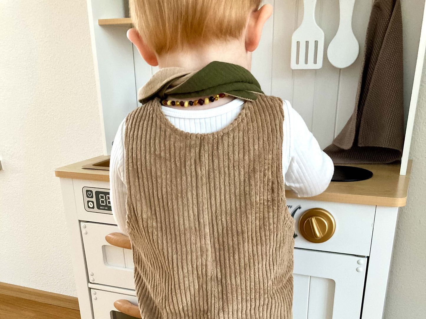 Halstuch "Musselin" (Oliv/Beige)