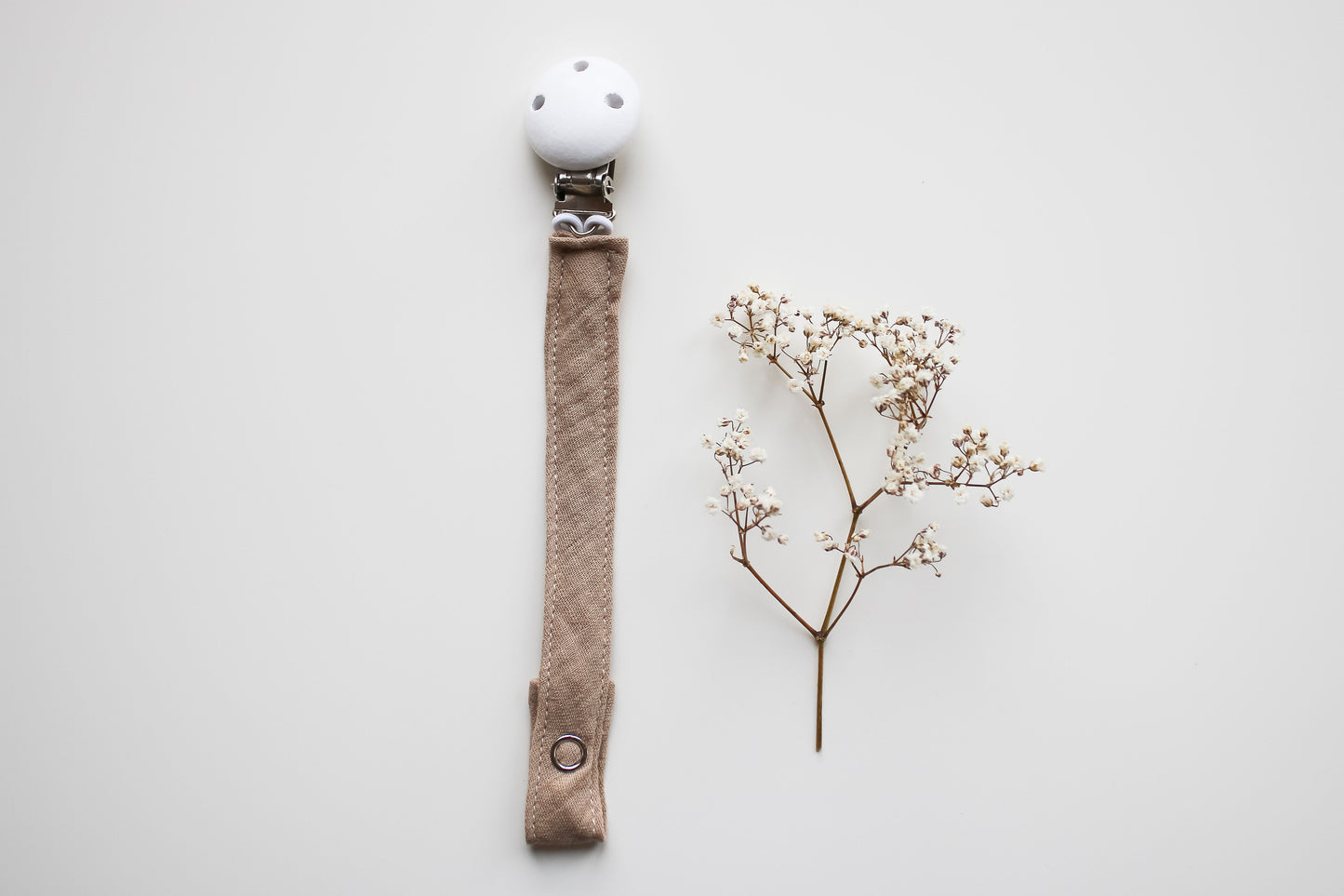 Stoffschnullerkette "Beige"