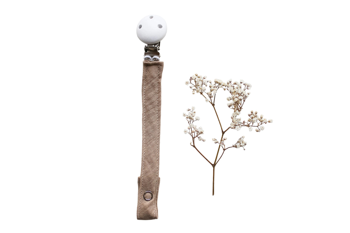 Stoffschnullerkette "Beige"