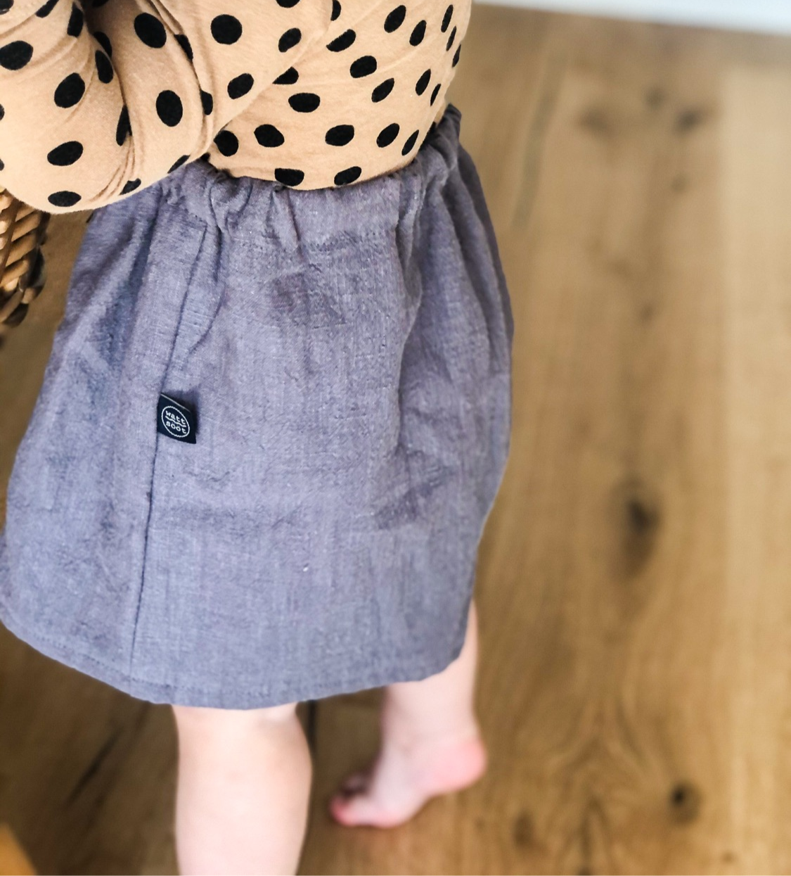 Leinen Rock (Steingrau)