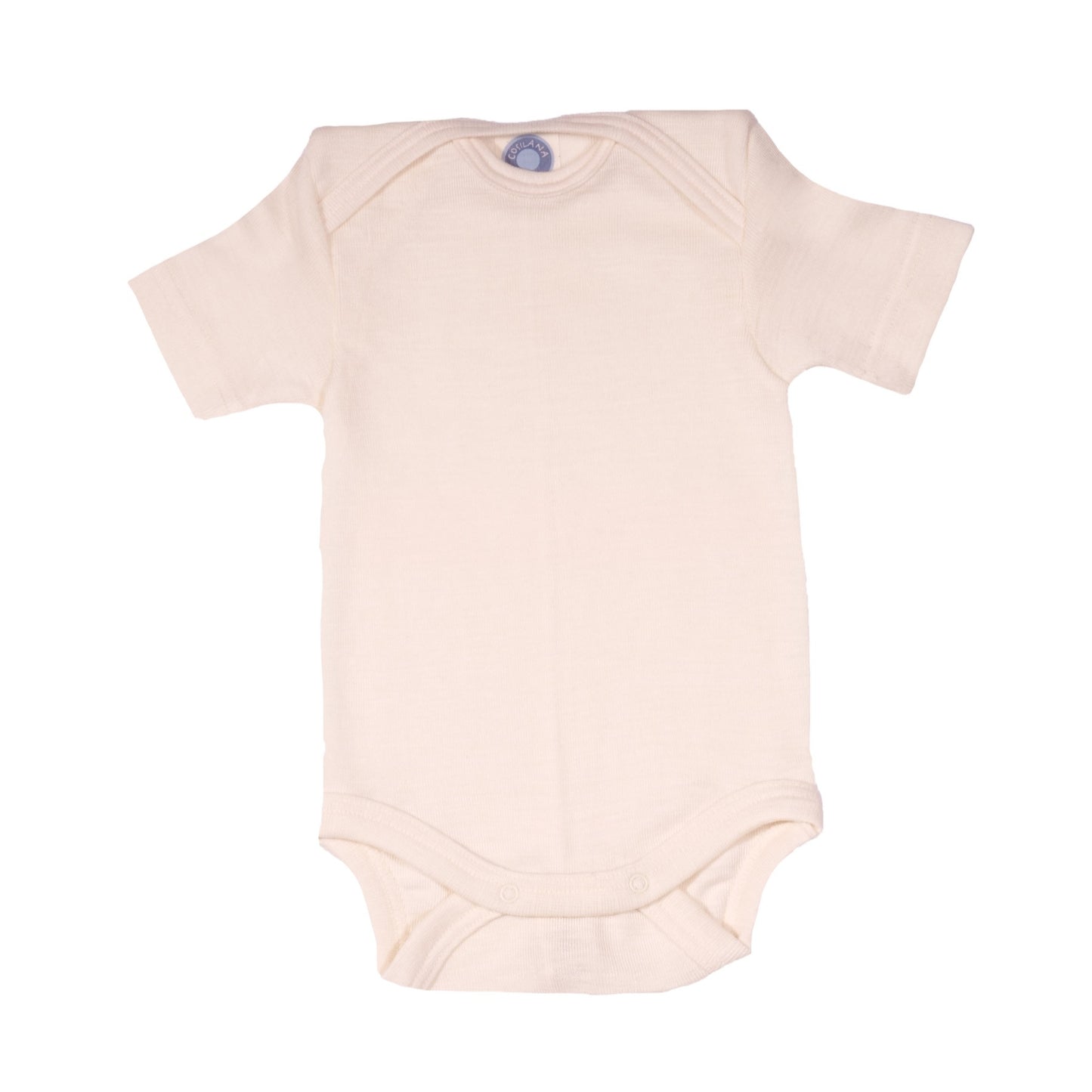 Cosilana Baby Kurzarm-Body Natur (Wolle-Seide)