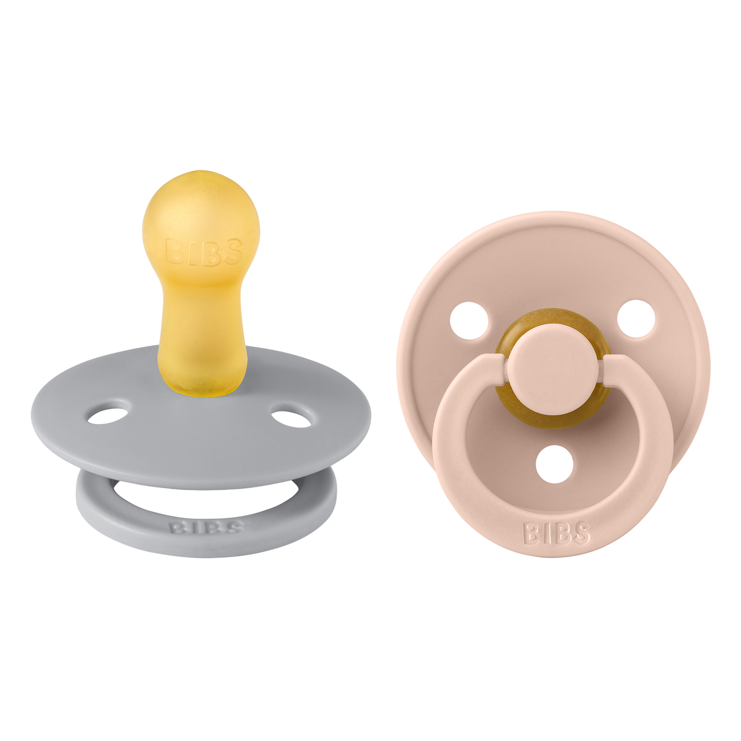 BIBS Schnuller 2 "Colour-Naturkautschuk" (Blush & Cloud) im Set