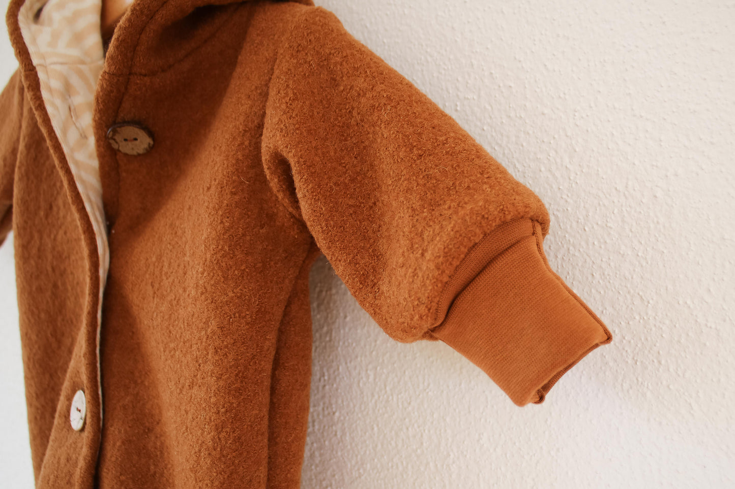 Wollwalk Overall"Jacquard" (Kupfer/Sand)