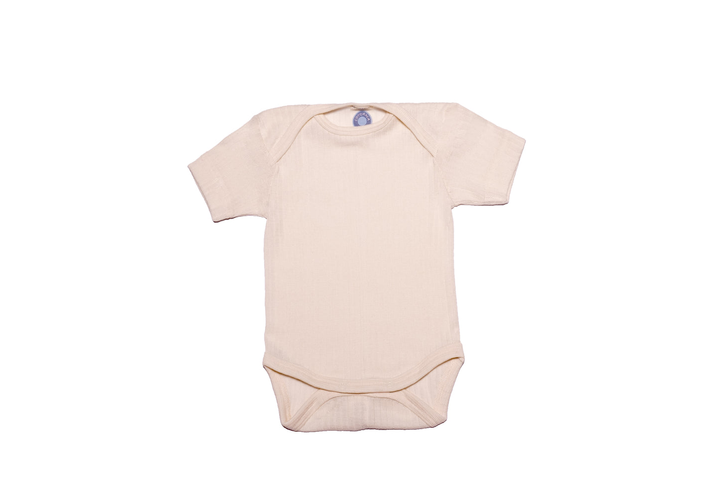 Cosilana Baby Kurzarm-Body Natur (Baumwolle-Wolle-Seide)