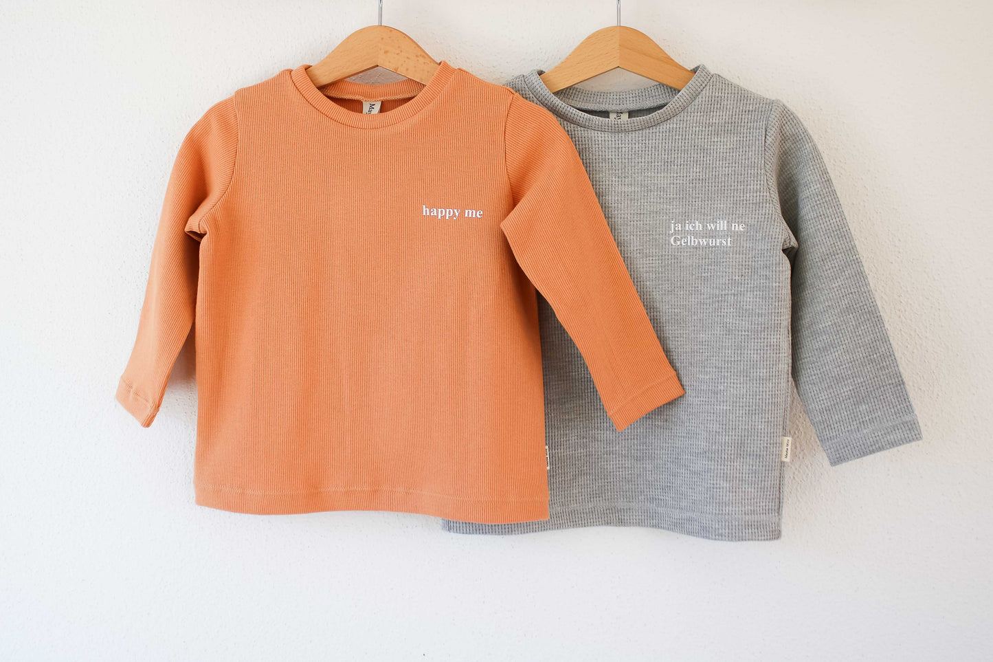 Langarmshirt "Happy Me" (Rost)