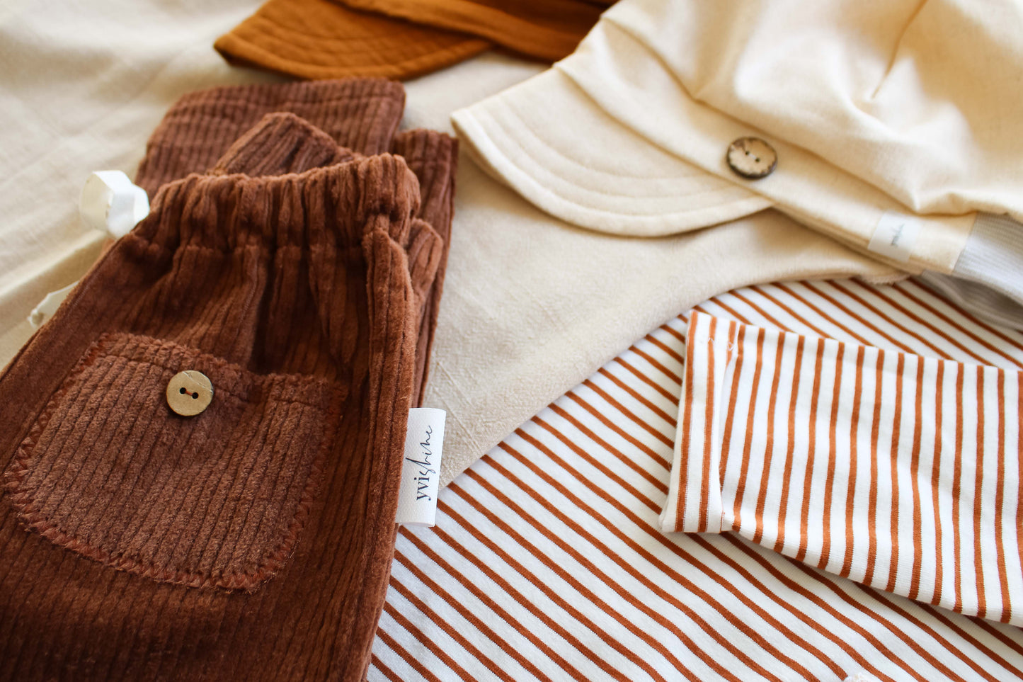 Kids Schildkappe "Leinen" (Beige)