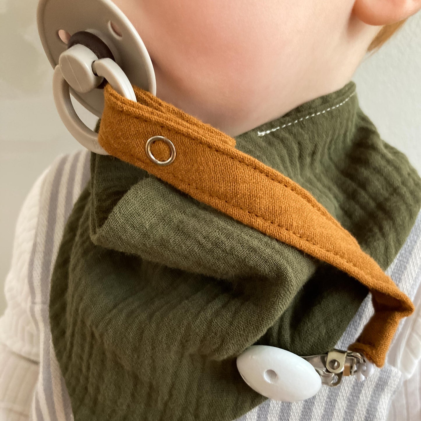 Stoffschnullerkette "Rost"