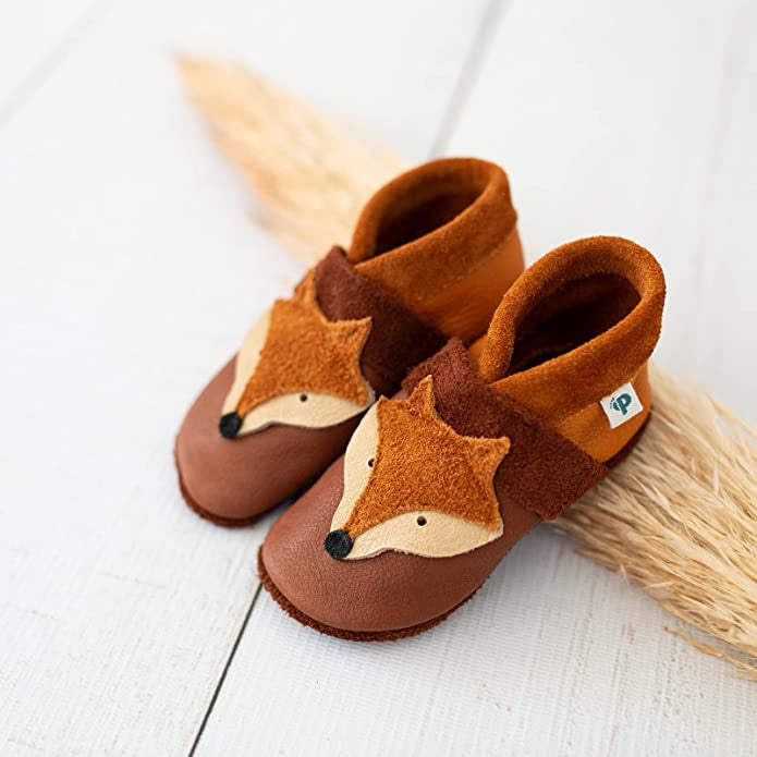 Baby & Kinder Krabbelschuhe "Fuchs" (Braun)