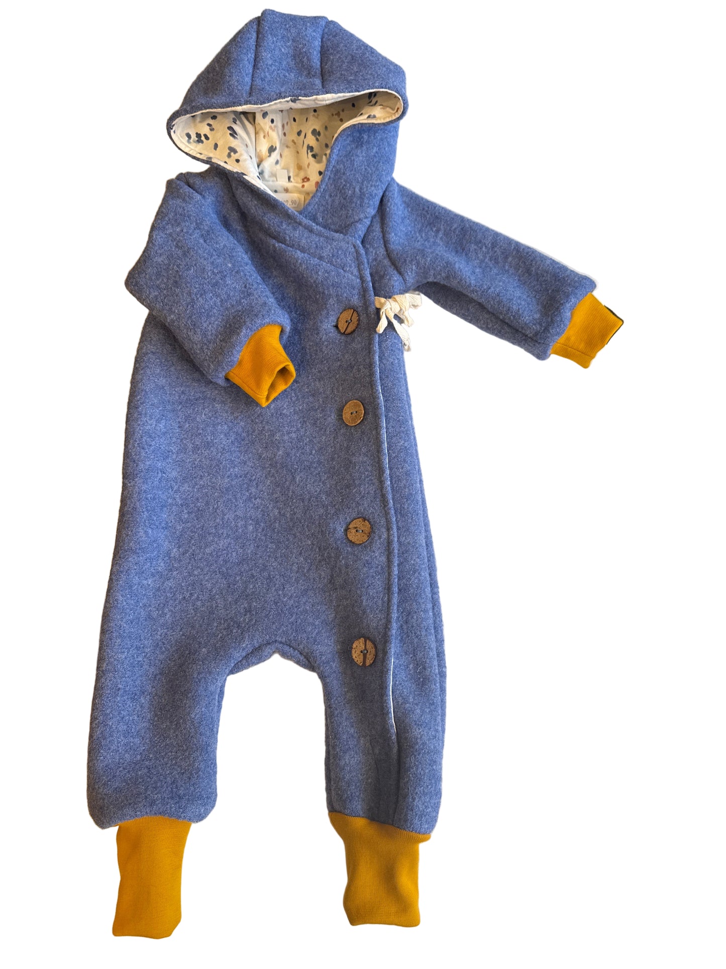 Wollwalk Overall "Happy Dots" (Blau) - handgemacht