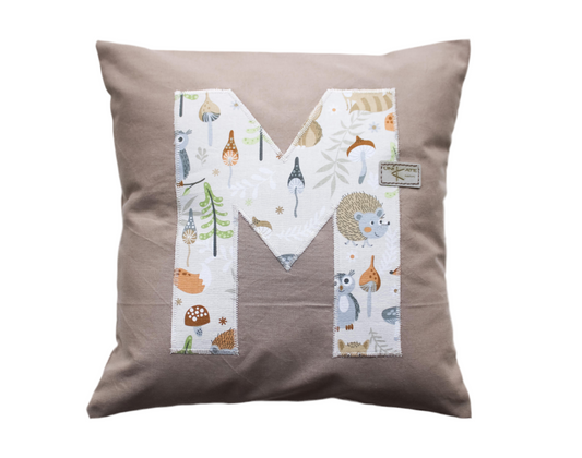 Kissenhülle (Personalisierbar) in Taupe