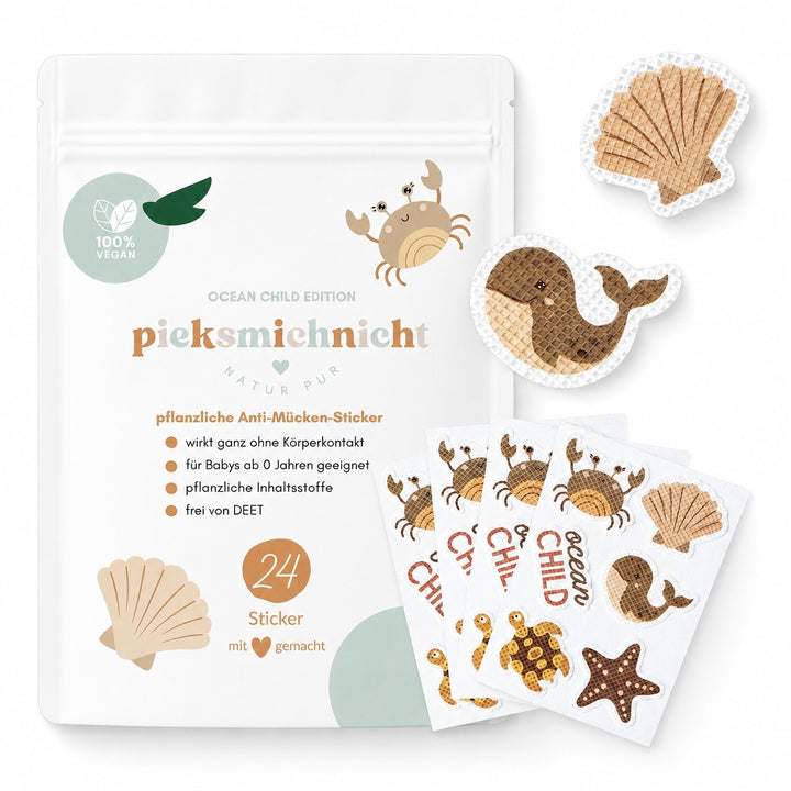 Pieksmichnicht - Anti Mücken Sticker "Ocean Child"