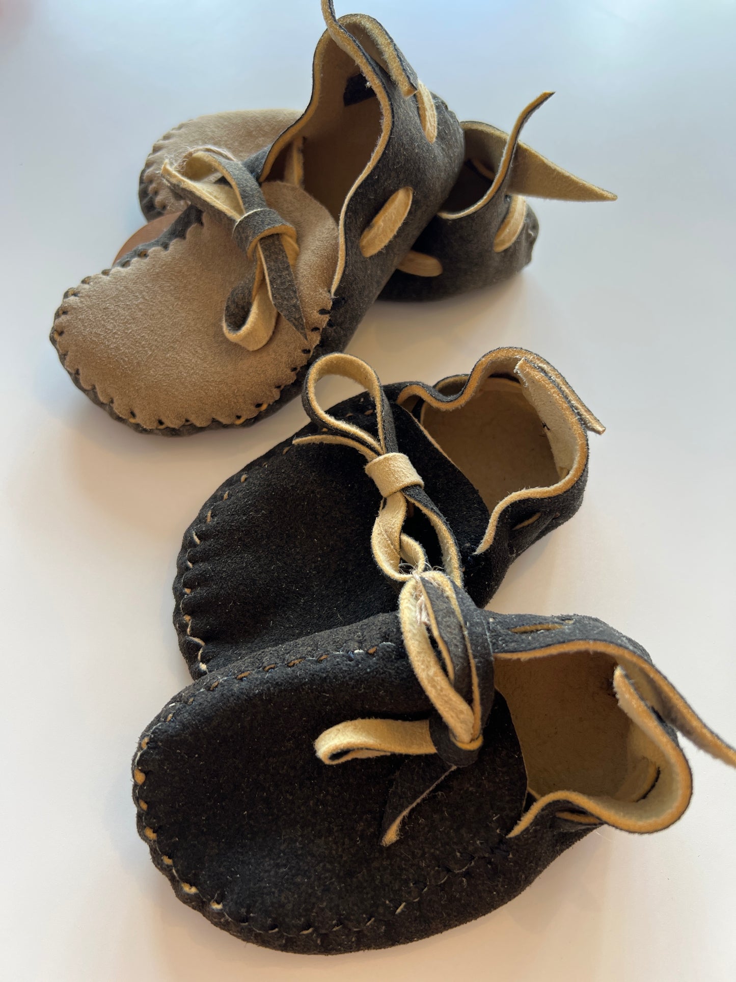 Alpen Mocs - Leder Moccasins (Hirschleder - handmade) ohne Bund
