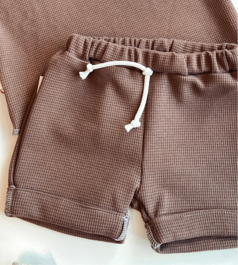Shorts "Waffel" (Dunkelmauve)