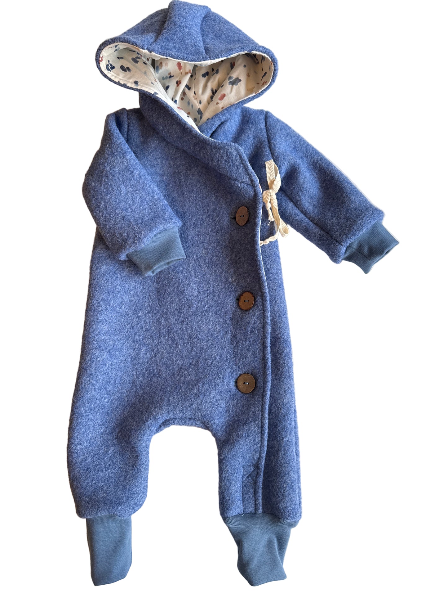 Wollwalk Overall "Happy Dots" (Blau) - handgemacht