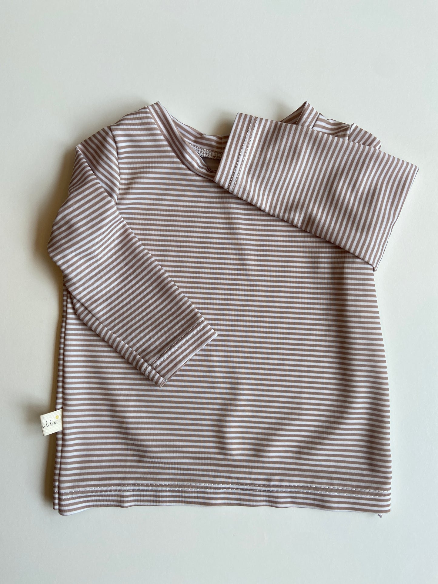 UV Longsleeve "Stripes" (Beige) - nachhaltige Swimwear