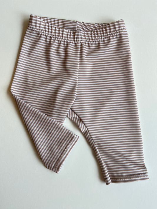 UV 3/4-Shorts "Stripes" (Beige) - nachhaltige Swimwear