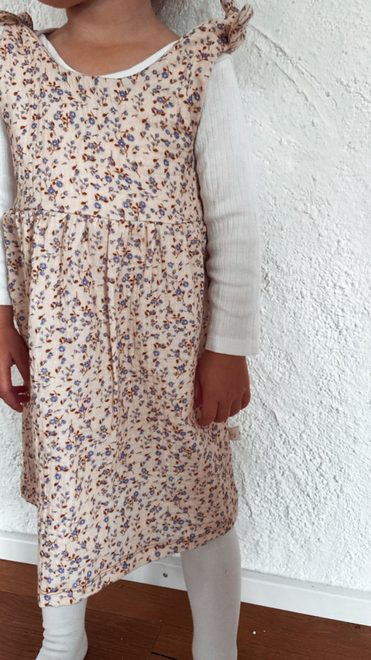 Mitwachsendes Kleid aus Musselin (Kornblume)