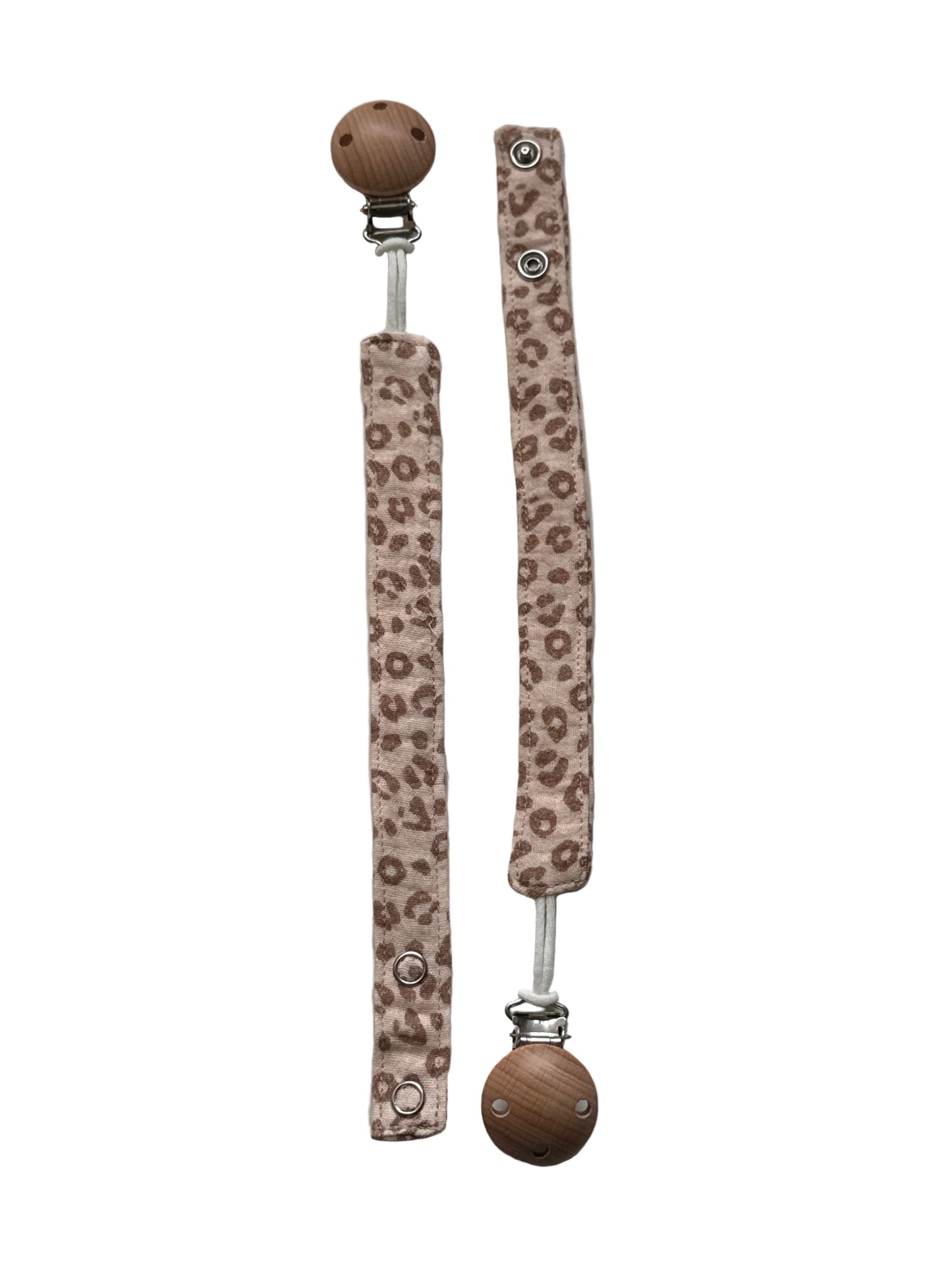 Stoffschnullerkette "Leo Beige“