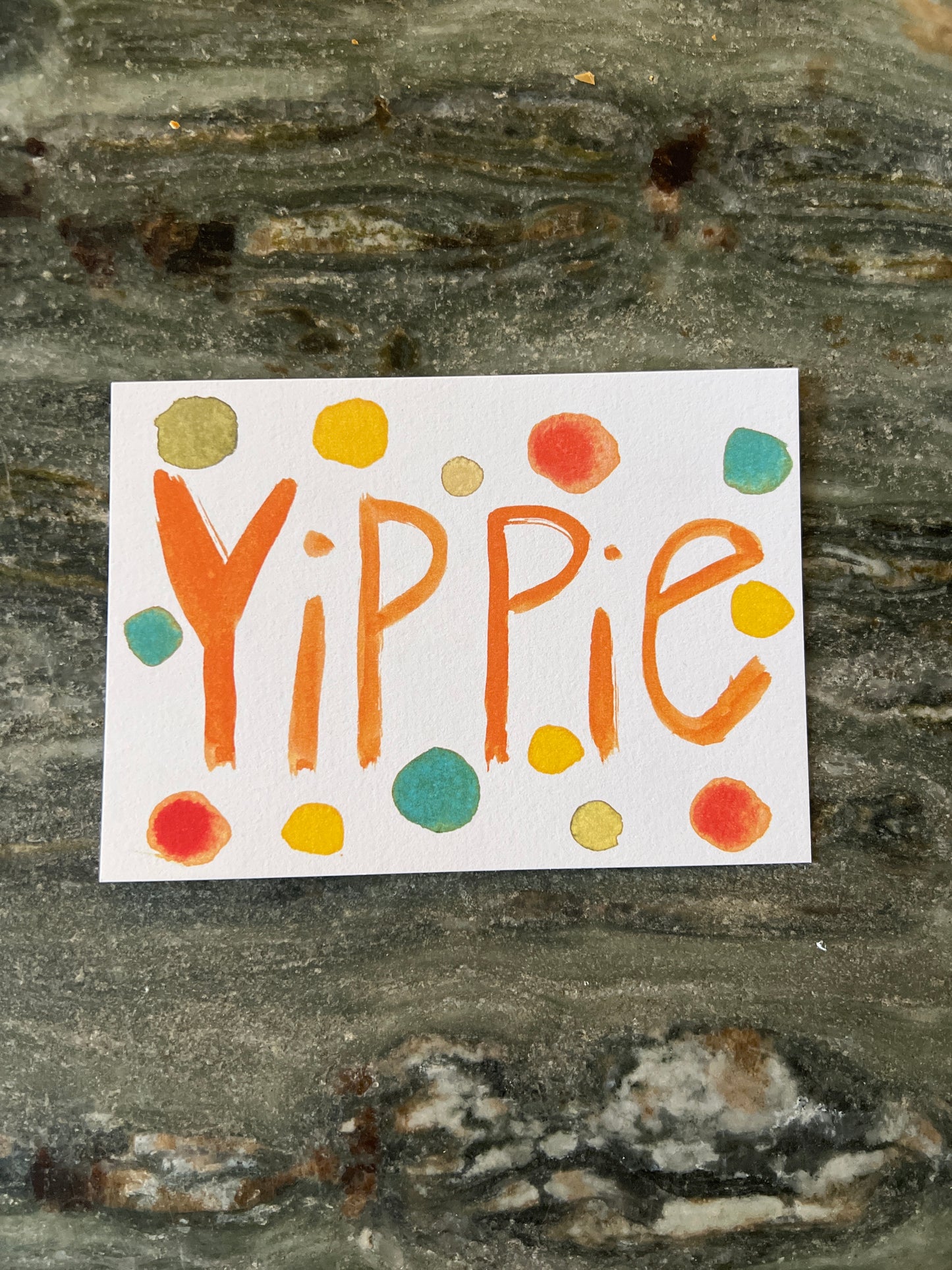Postkarte "Yippie" (handgemalt)