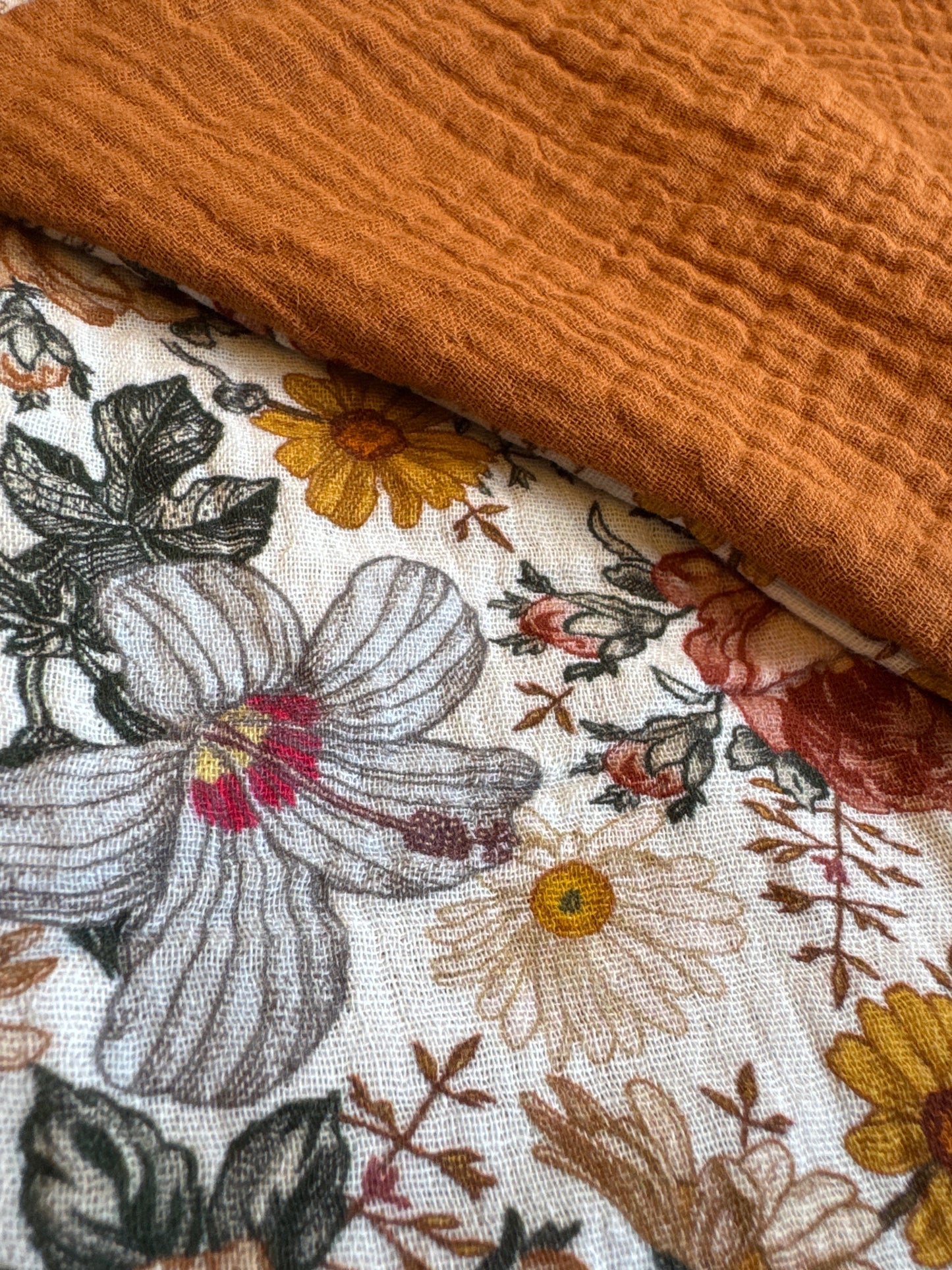 Musselindecke "Flowers" (Personalisierbar)