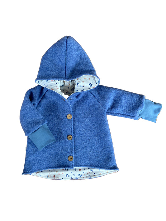 Wollwalk Jacke "Happy Dots" (Blau)