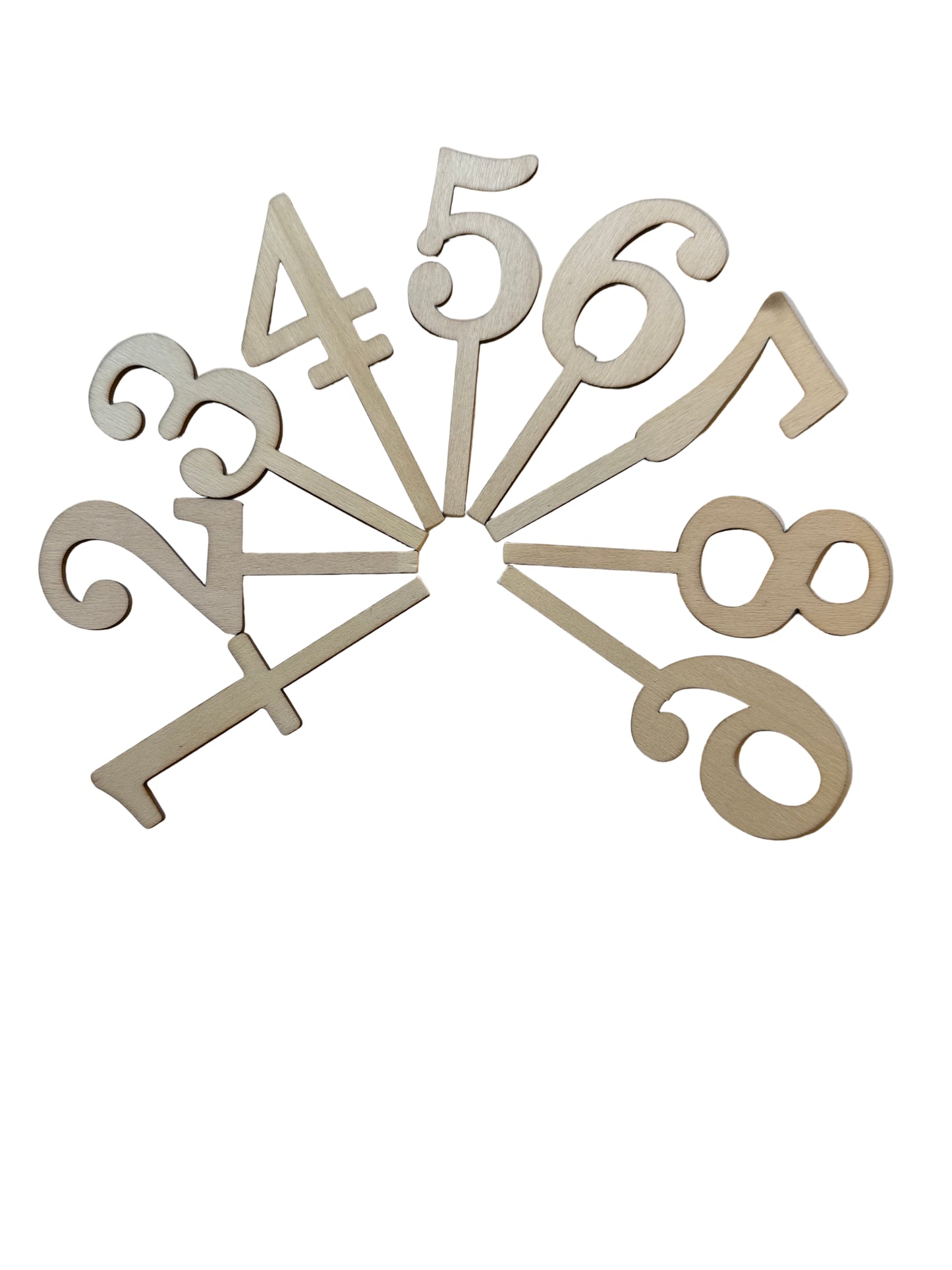 Zahlenset aus Holz für Geburtstagsscheibe