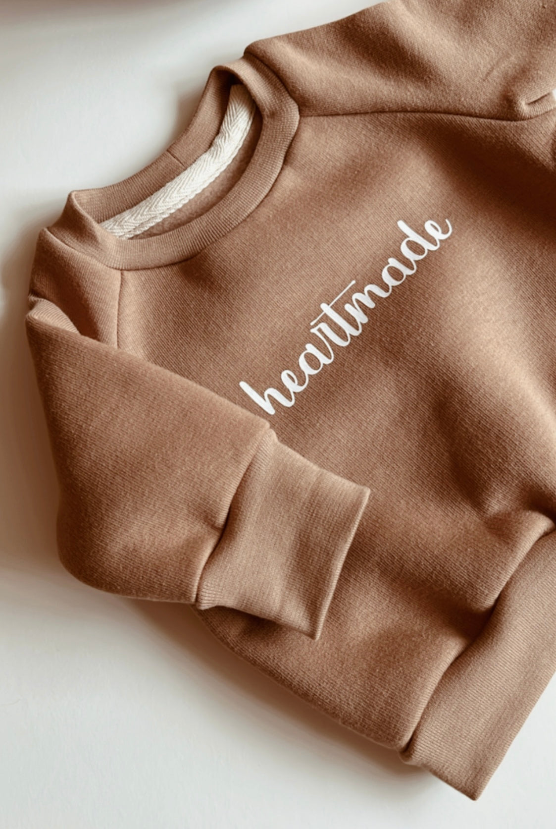 Kuschel-Sweater "Heartmade" (Karamell)