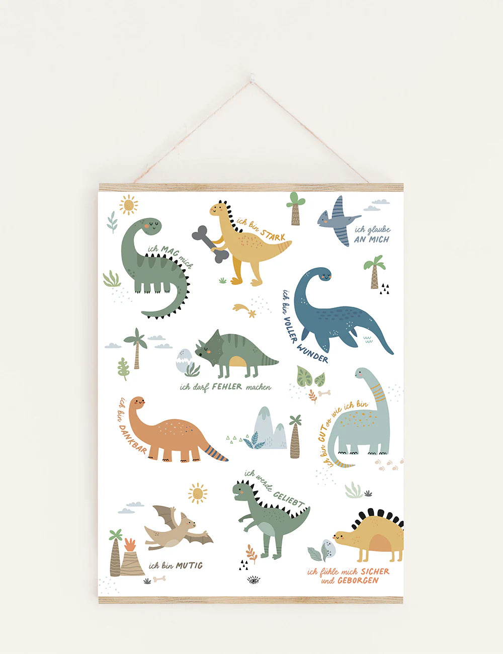 Affirmationsposter "Dinos" von Fischomaswerkstatt