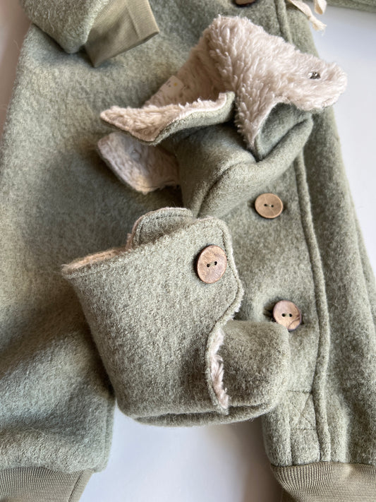 Wollwalk Schühchen "Teddy" (Helloliv) - handgemacht