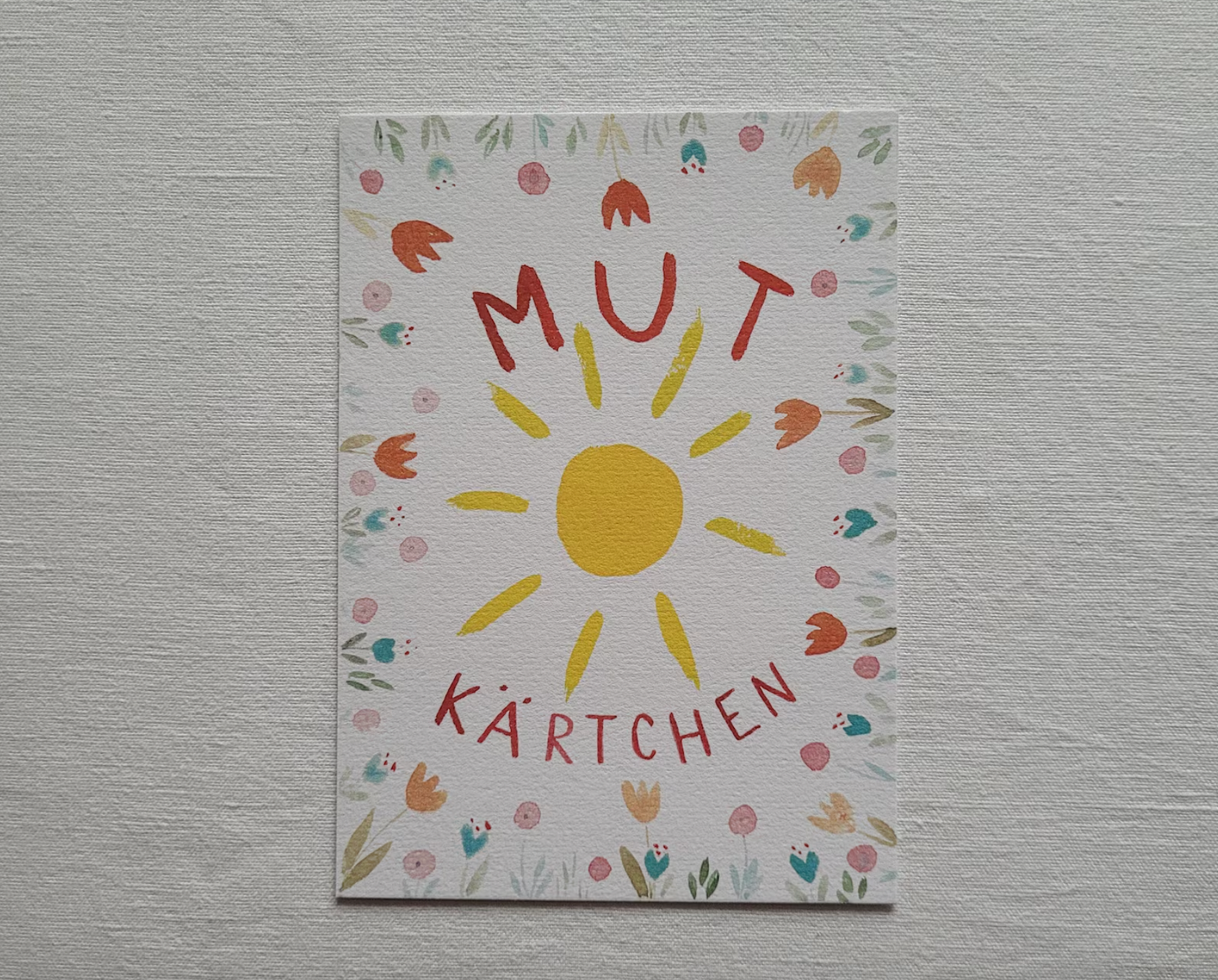 Postkarte "Mutkärtchen" (handgemalt)