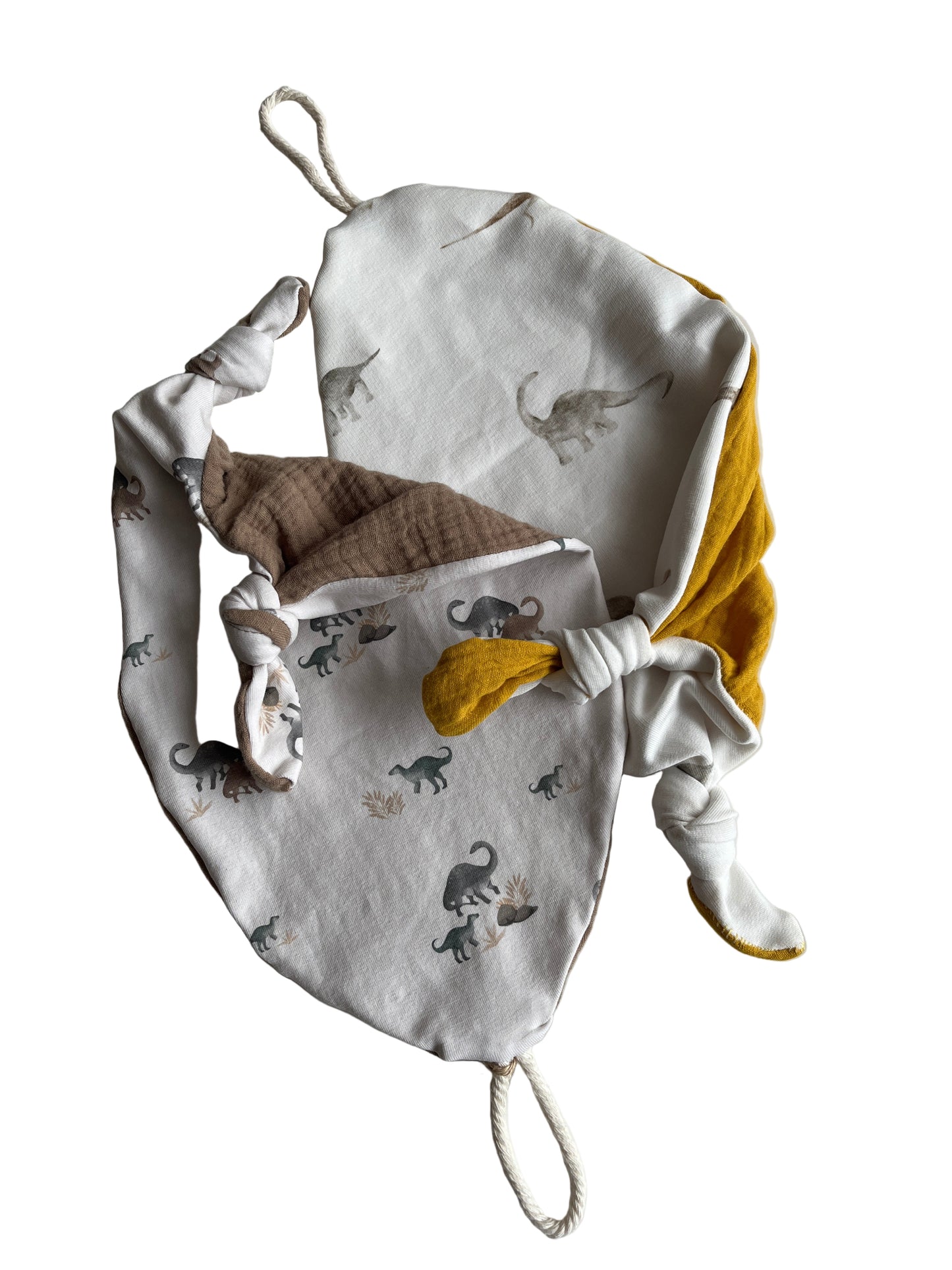 Schnuller- & Schmusetuch (Dino - zwei Designs)