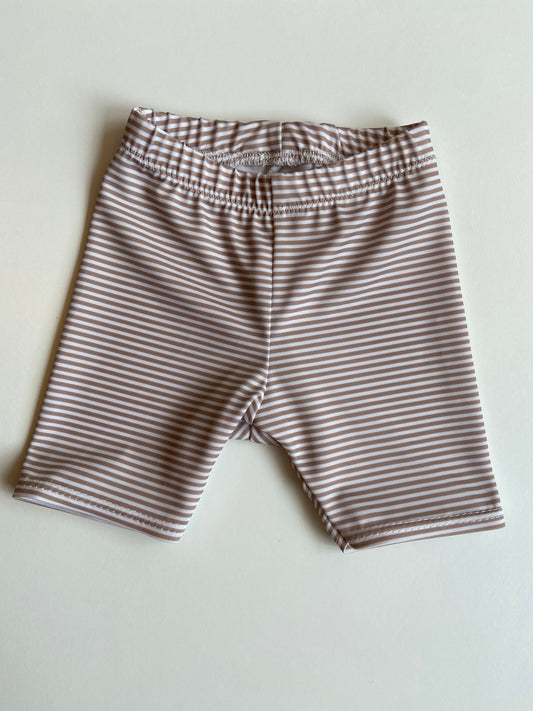 UV Shorts "Stripes" (Beige) - nachhaltige Swimwear