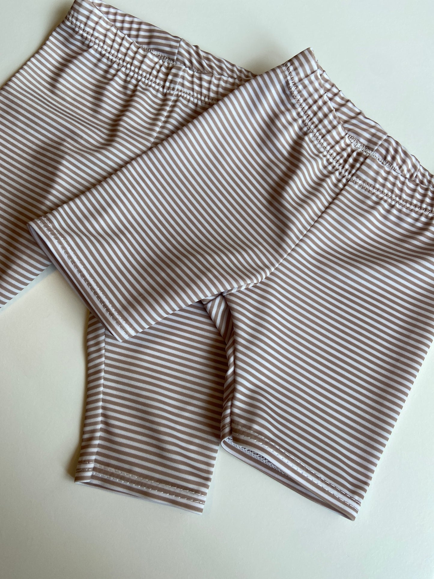 UV Shorts "Stripes" (Beige) - nachhaltige Swimwear