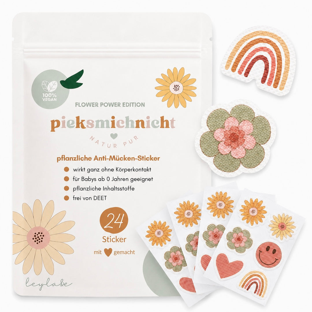 Pieksmichnicht - Anti Mücken Sticker "Flower Power"