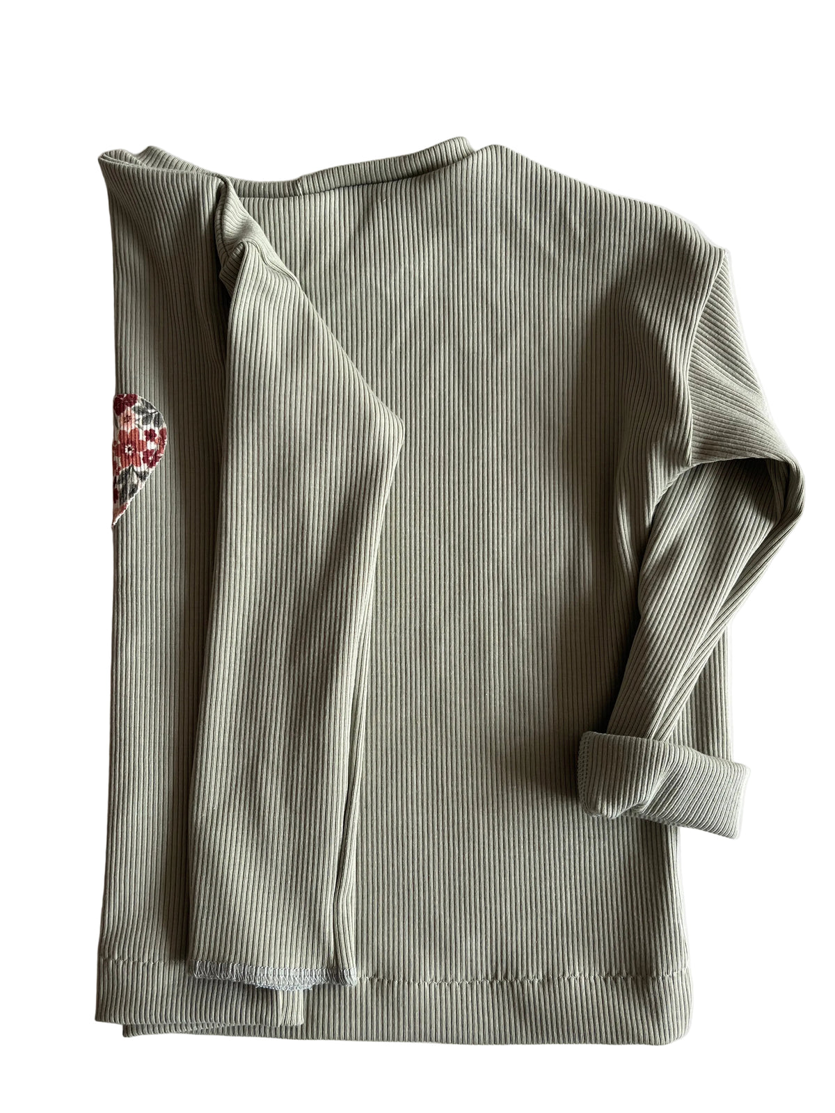 Rippshirt "Flowerheart" (Mint)