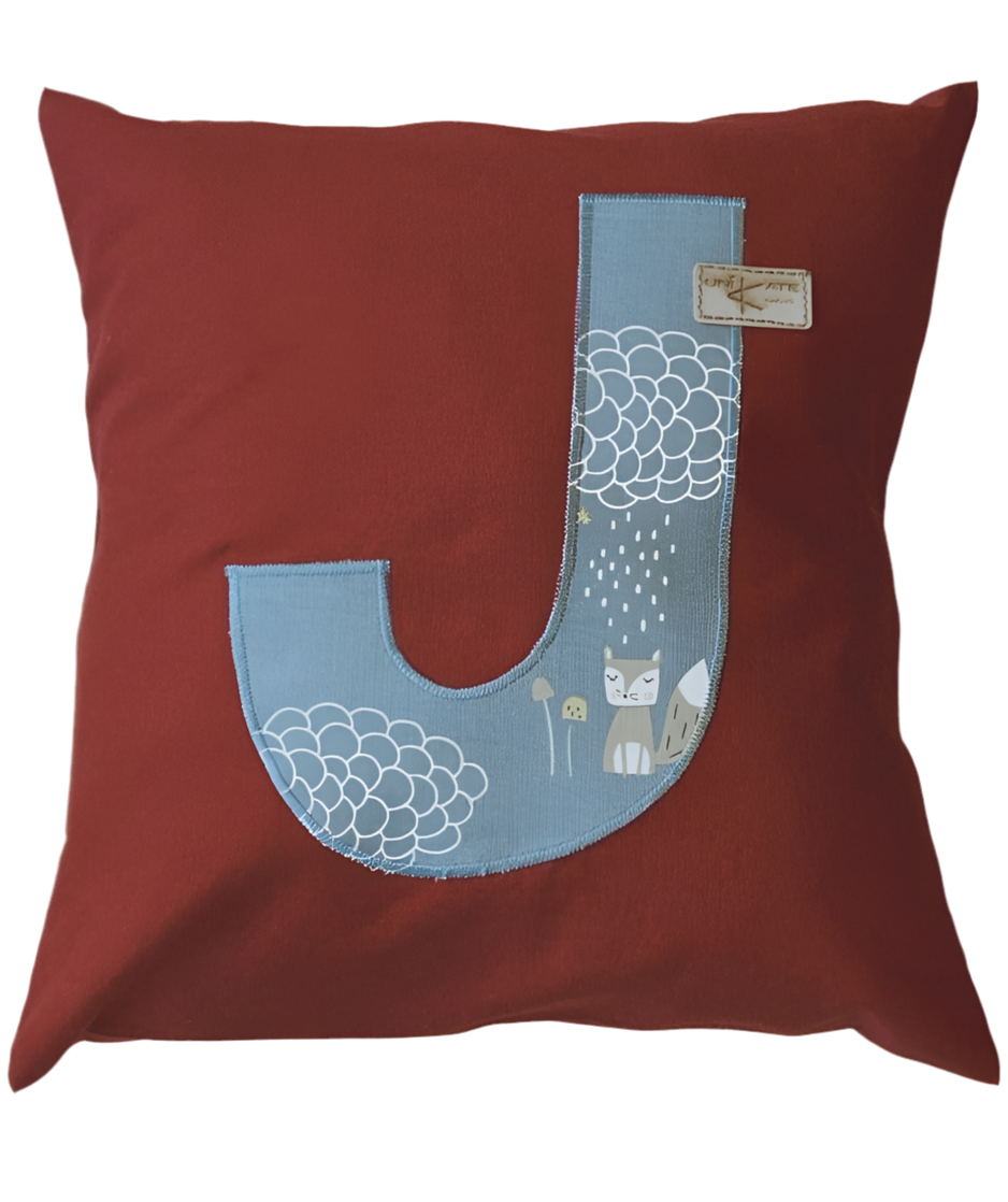 Kissenhülle (Personalisierbar) in Weinrot